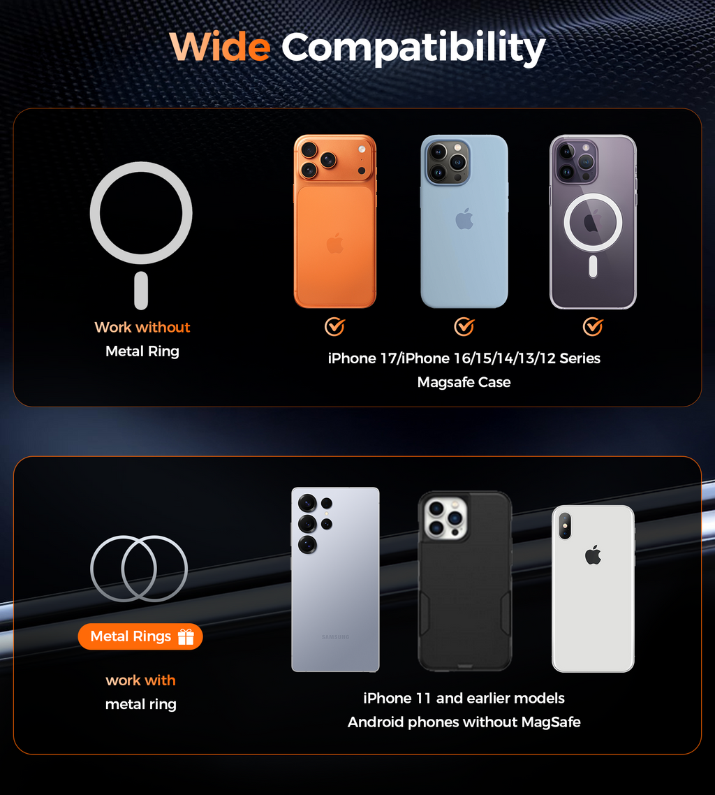 H093-BK Magnetic Car Phone Mount