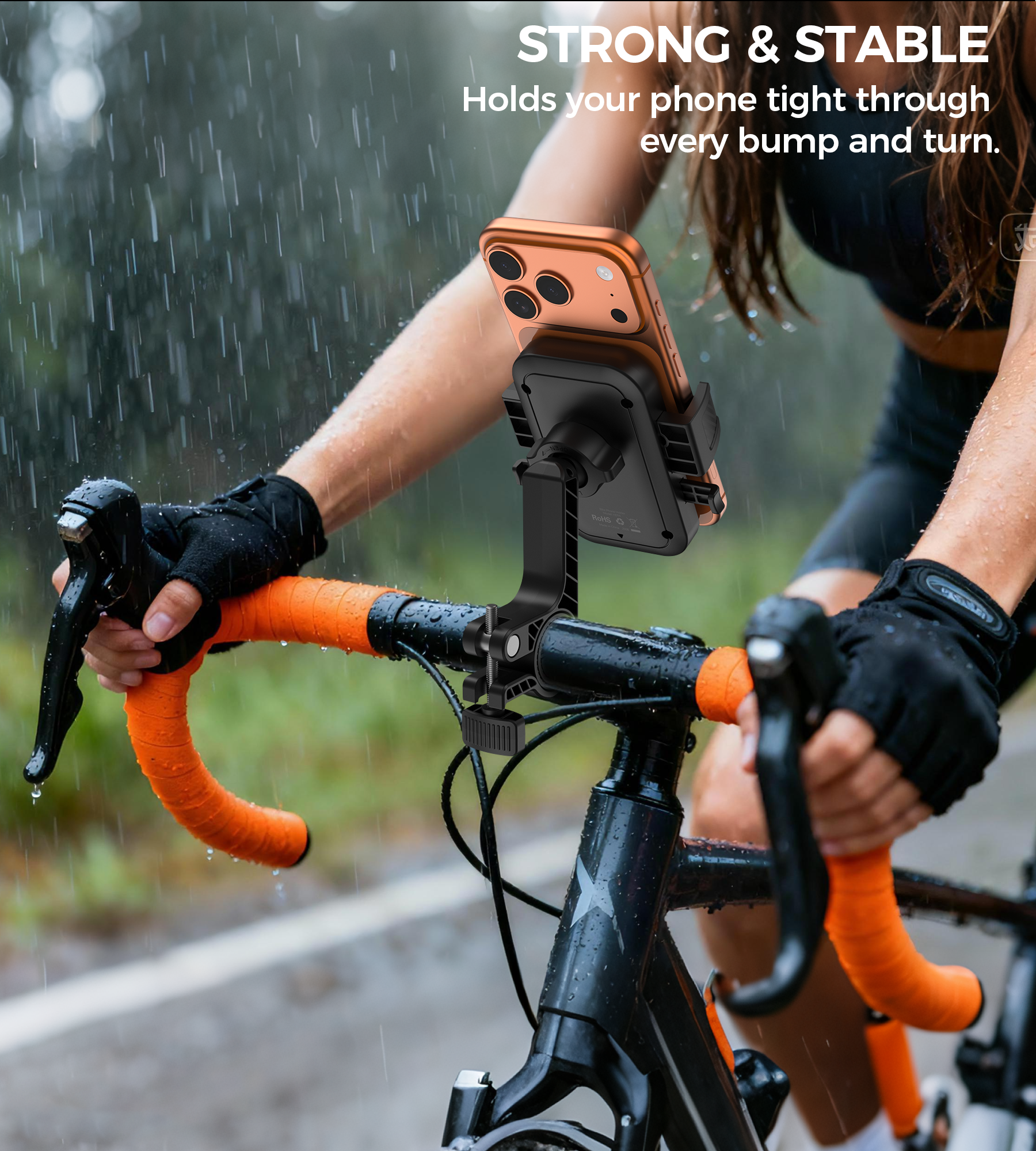 H094 Cycling Phone Holder Bike Handlebar Mount 360-degree Rotation