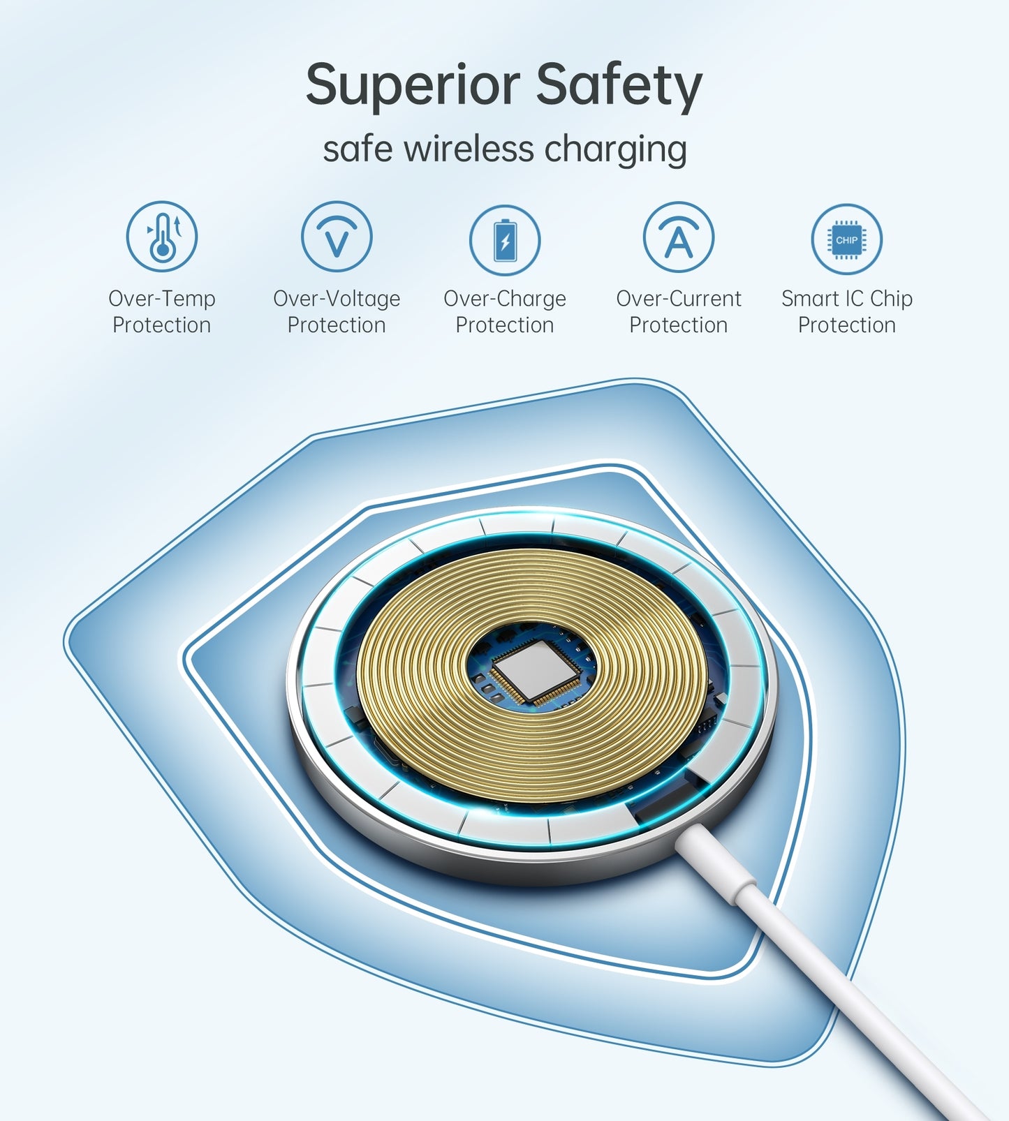 CHOETECH MQ00117-SL (T517+AC) MagLeap Magnetic Wireless Charger + AC