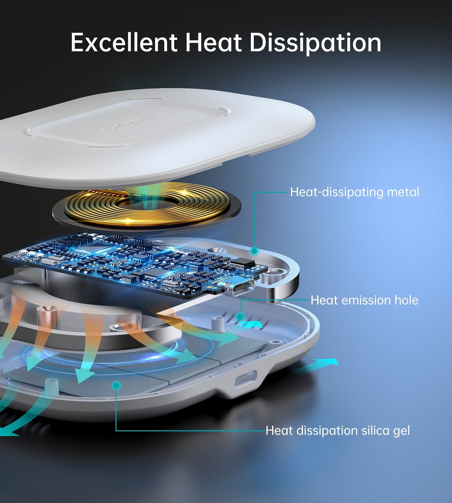 CHOETECH T550-F Airpods/Phone Wireless Fast Charging Pad