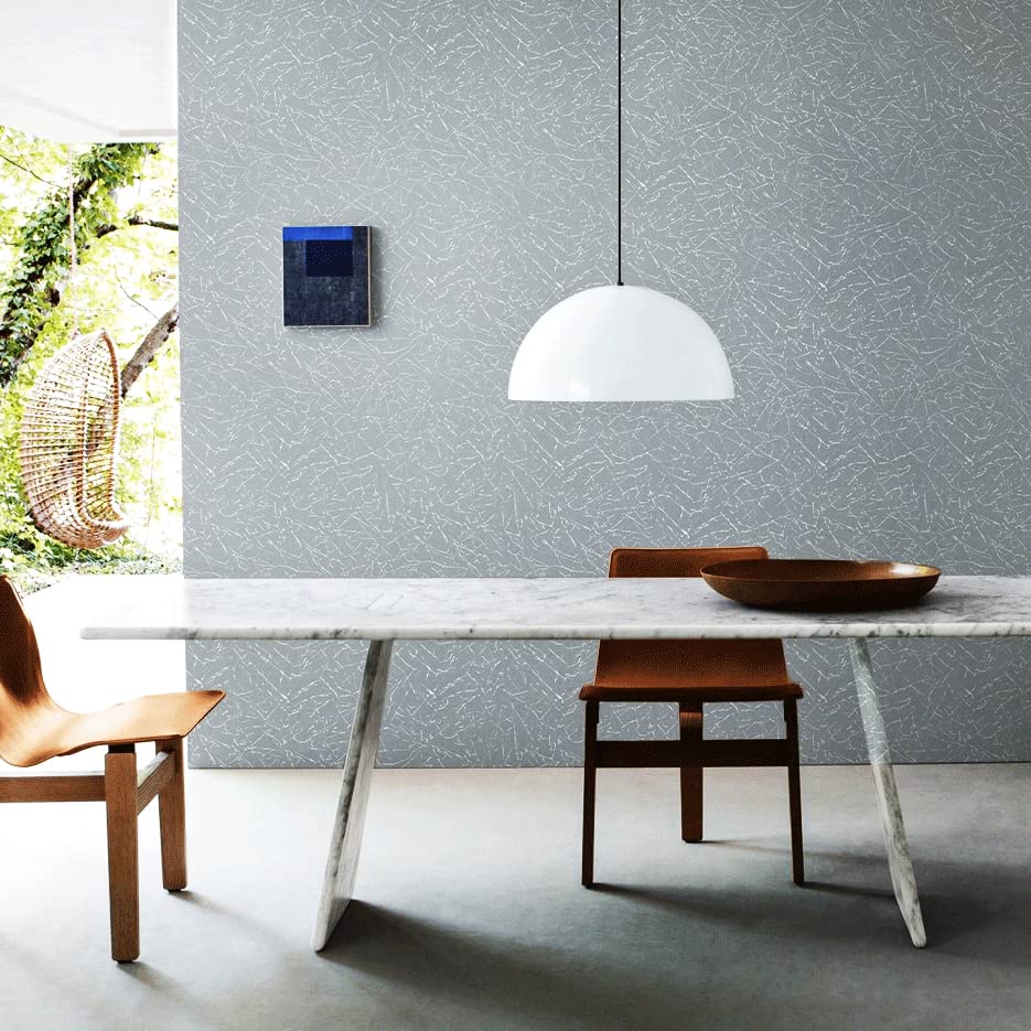 61cm x 10m Green Wallpaper Decor Faux Grasscloth Paper Wall Paper Self Adhesive Removable Silver