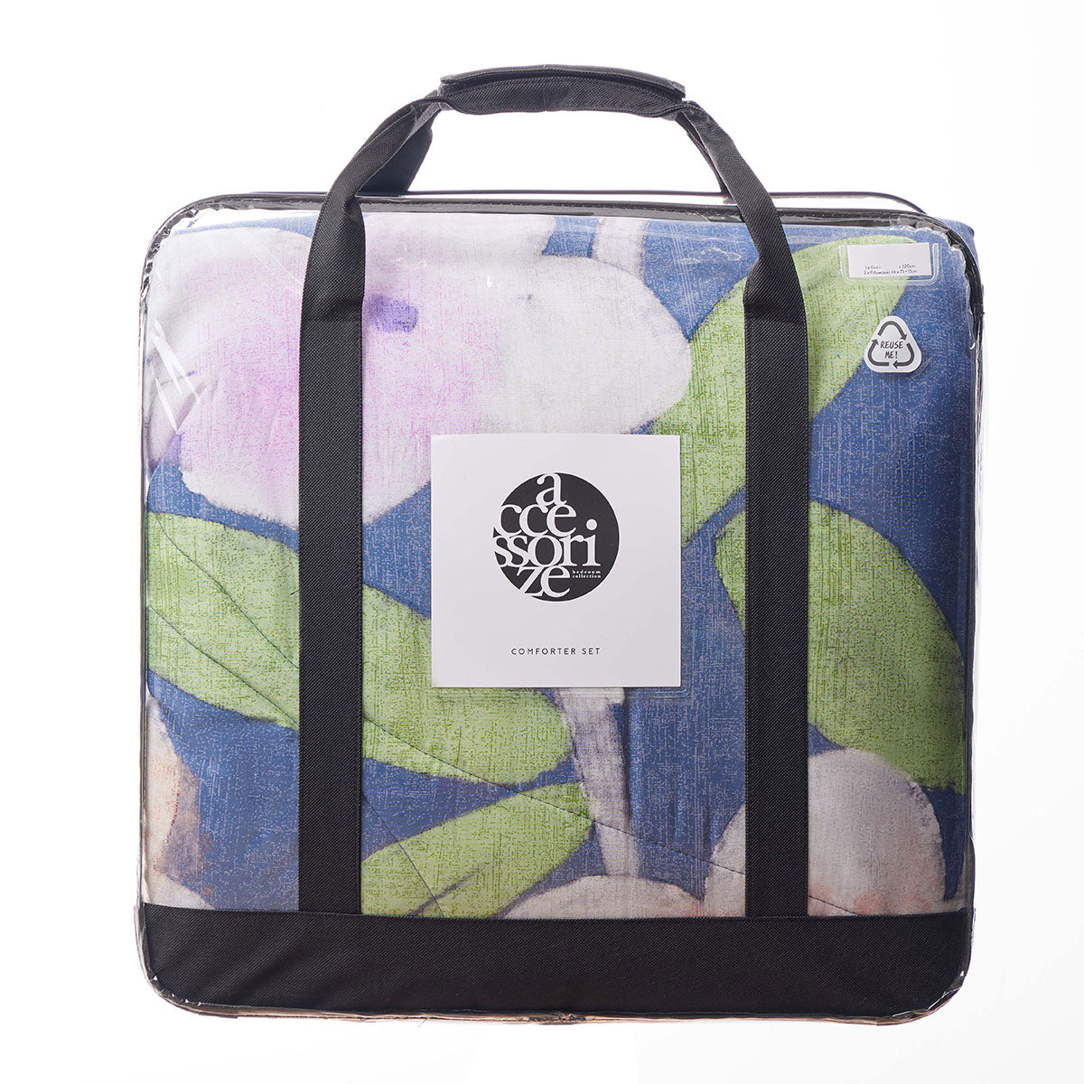 Accessorize Bella Blue Floral 3 Piece Comforter Set King