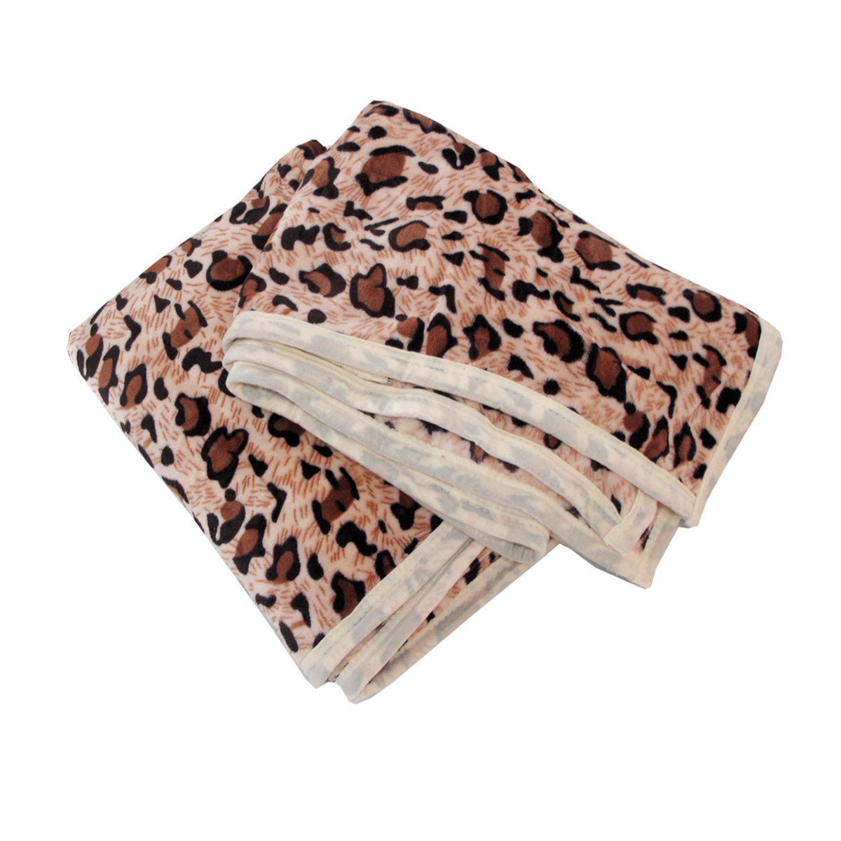 Animal Skin Pattern Soft Flannel Plush Single Size Blanket / Large Throw Rug 150 x 200cm Leopard