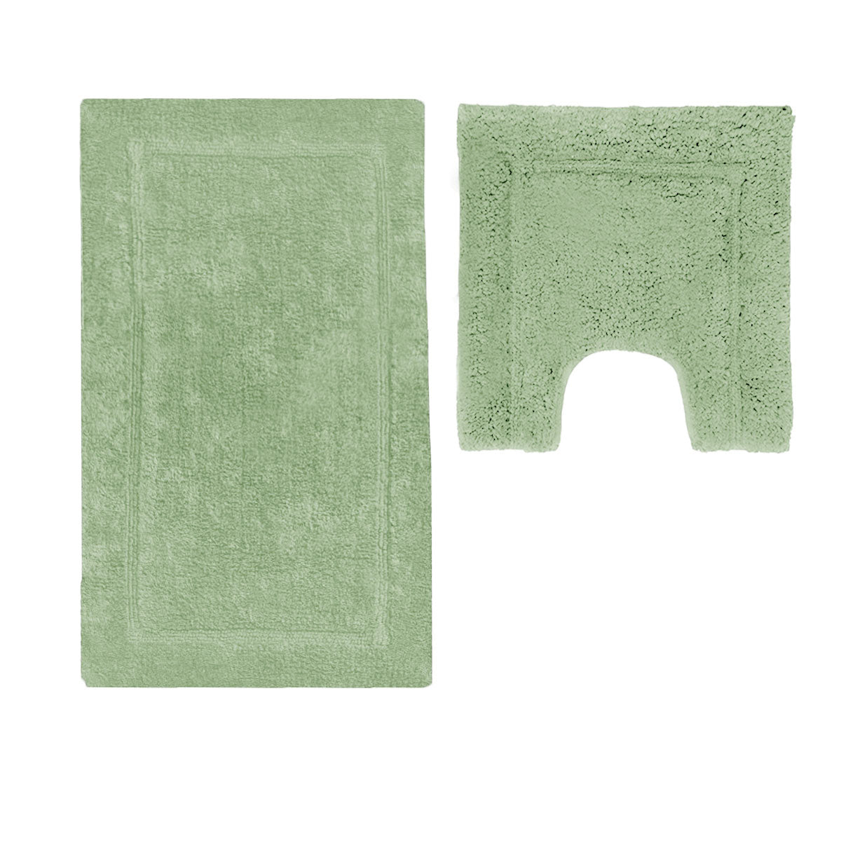 2200GSM 2 Pce Axel 100% Cotton Bath Mat Set Moss Green