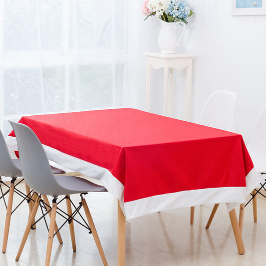6-10x Christmas Santa Hat Chair Covers Table Cloth Dinner Home D¨¦cor Ornaments, Table Cloth (130x180 cm)