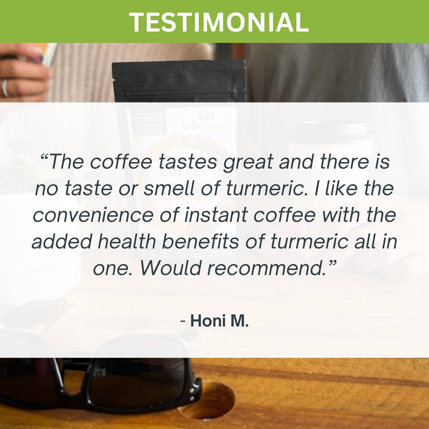 Instant Coffee with 95 percent Pure Organic Curcumin - Turmeric Extract Powder (1,000mg) - 120g