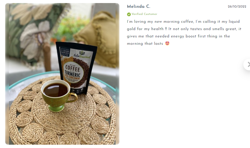 Instant Coffee with 95 percent Pure Organic Curcumin - Turmeric Extract Powder (1,000mg) - 120g