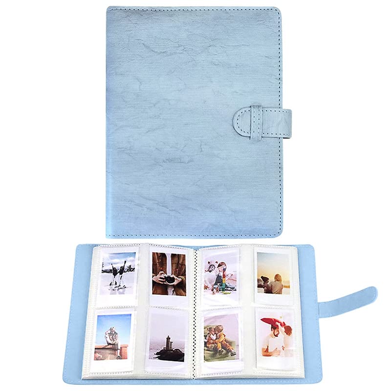 LIFEBEA 256 Pockets Photo Album for Fujifilm Instax Mini 11 12 9 40 Evo Liplay 8 7+ Instant Camera, Photo Album for Polaroid Kodak HP Zink 2x3" Photo (Stone Blue)