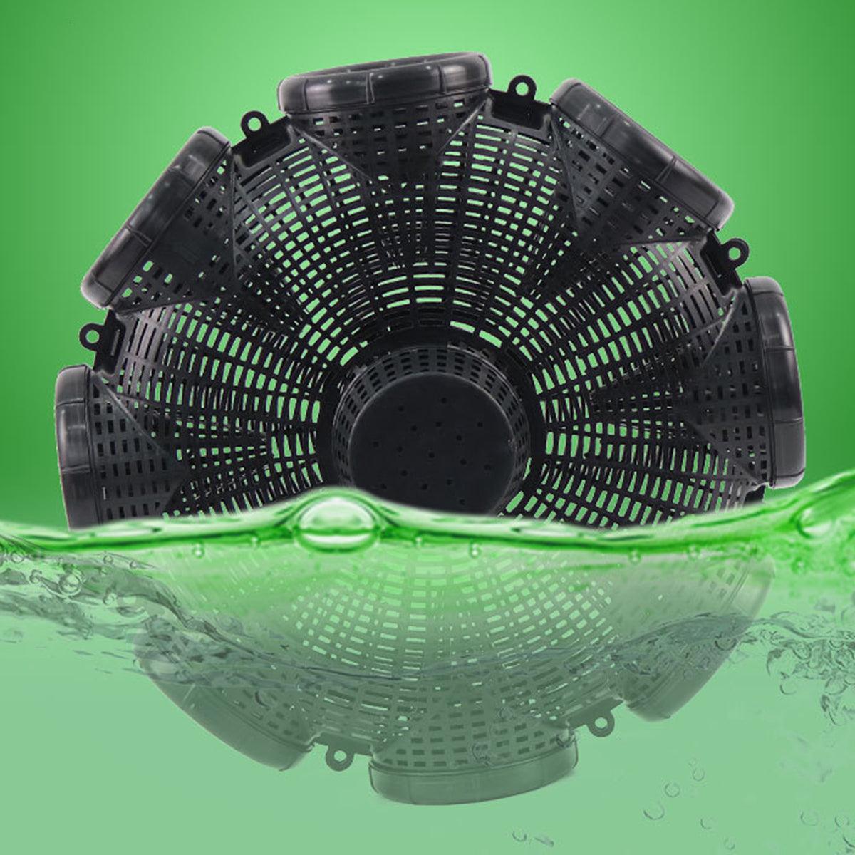 Eight Hole Eel Cage Ground Fish Trap Lobster Fishing Net Foldable Crab Catcher