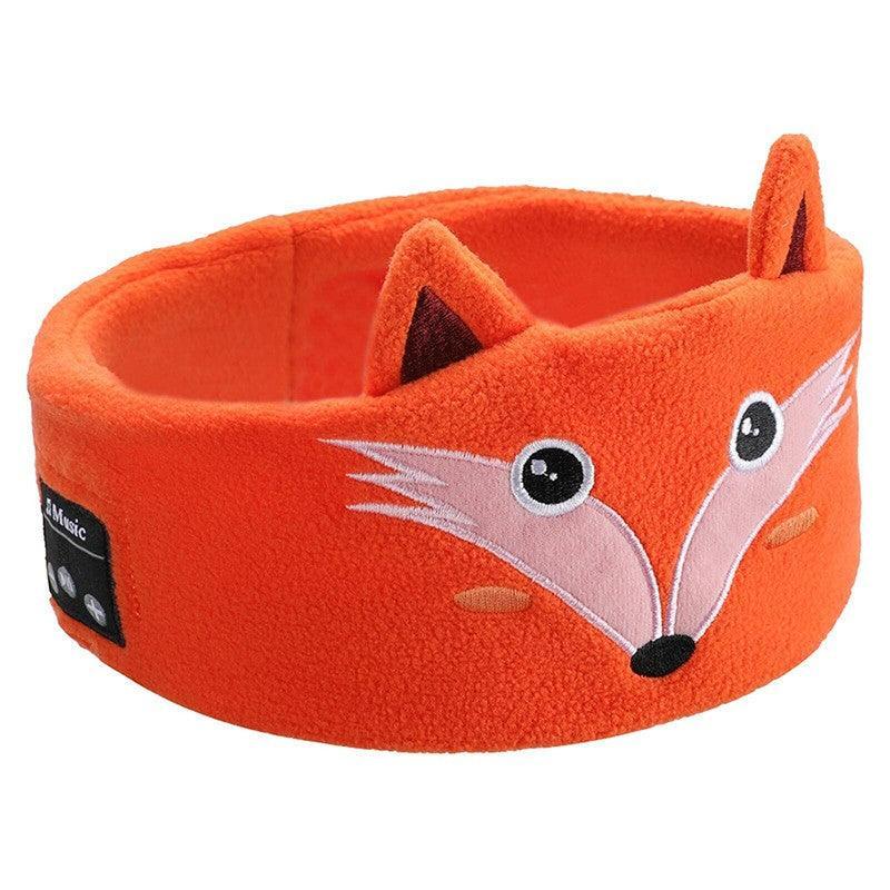 Cute Bluetooth Headband Headphones Wireless Sleep Music Mask with Mic - Blue-Owl