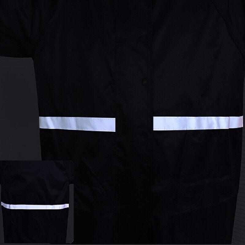 Men's Overalls Waterproof Raincoat Lightweight Work Hooded Long Coats RAIN COAT XL Size - Blue