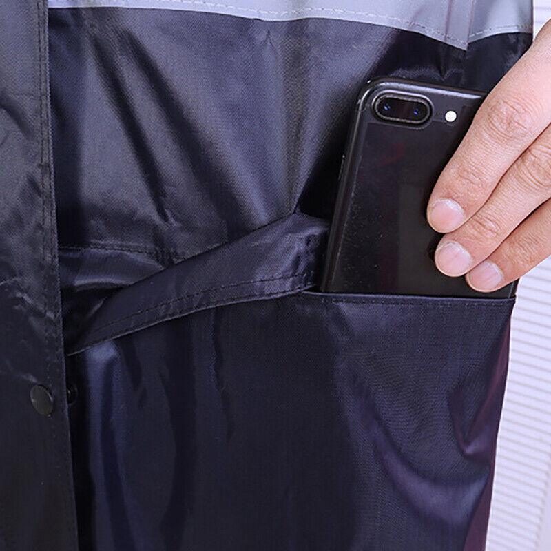 Men's Overalls Waterproof Raincoat Lightweight Work Hooded Long Coats RAIN COAT L Size - Yellow