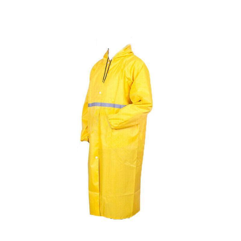 Men's Overalls Waterproof Raincoat Lightweight Work Hooded Long Coats RAIN COAT XL Size - Yellow
