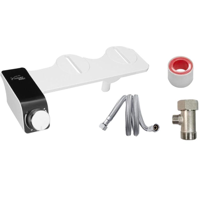 Bidet Toilet Seat Dual Nozzles Self-Cleaning Wash Hot Cold Mixer Water Sprayer - Cold & Hot Water