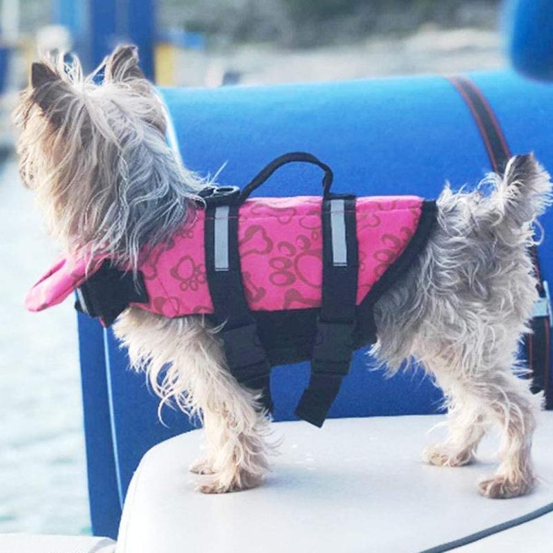 Floatation Vest for Dogs Swimming and Boating with Buoyancy Support Red - L