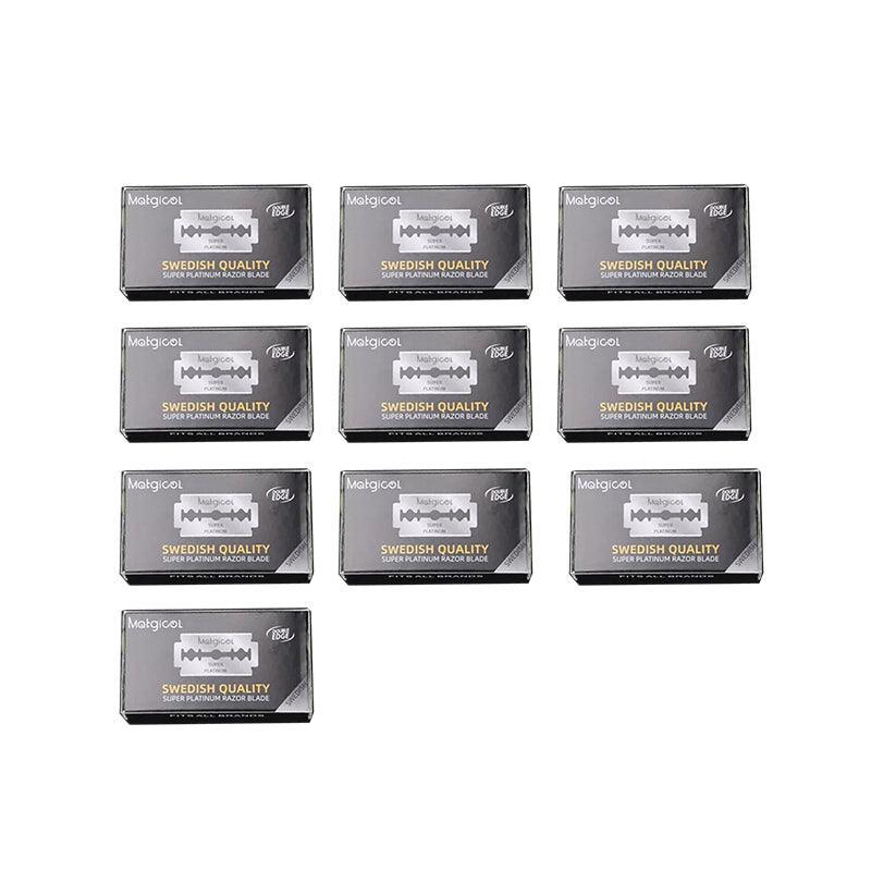 Pack of 10 to 200 Super Stainless Razor Blades Double Edge for Shaving Use - 100PCS