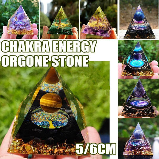 Amethyst Crystal Sphere Orgonite Pyramidamp Obsidians - Black Brown(60mmx60mm)