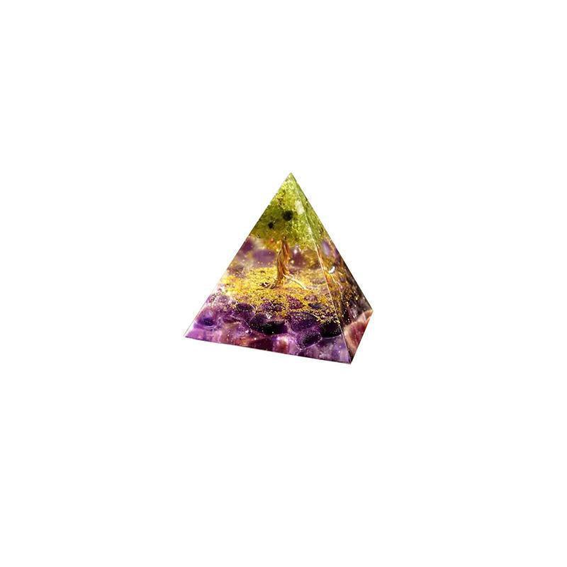 Amethyst Crystal Sphere Orgonite Pyramidamp Obsidians - Black Brown(60mmx60mm)