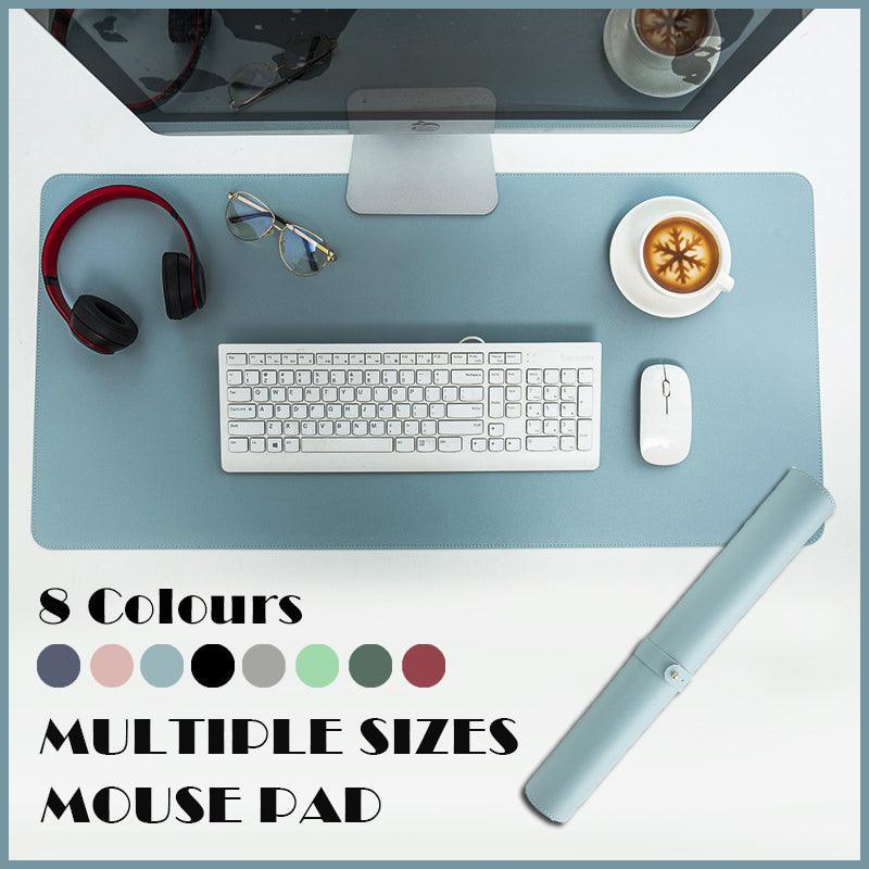 Large Leather Gaming Mouse Pad Waterproof Desk Keyboard Mat 120 x 60cm - Grey