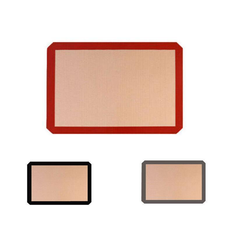 New Non-Stick Silicone Baking Mat Large Scale Cake Emarle Silicon Bakeware Dough - Black 2PCS(2*60X40CM)