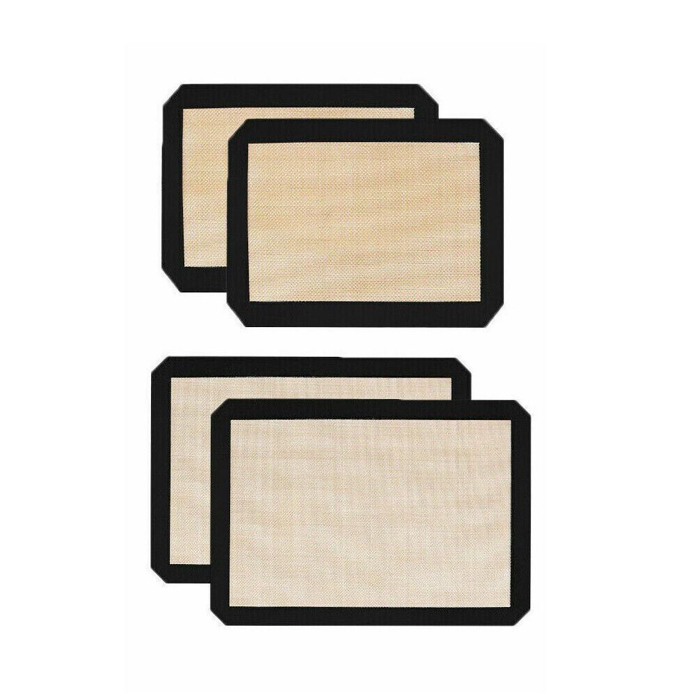 New Non-Stick Silicone Baking Mat Large Scale Cake Emarle Silicon Bakeware Dough - Grey 4PCS(2*30X21+2*42X29.5CM)