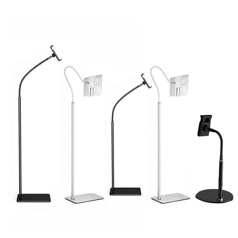 Adjustable Floor/Desk Stand Bed Lazy Mount Holder Arm Bracket For Phone Tablet - Floor Stand (135cm&Black)