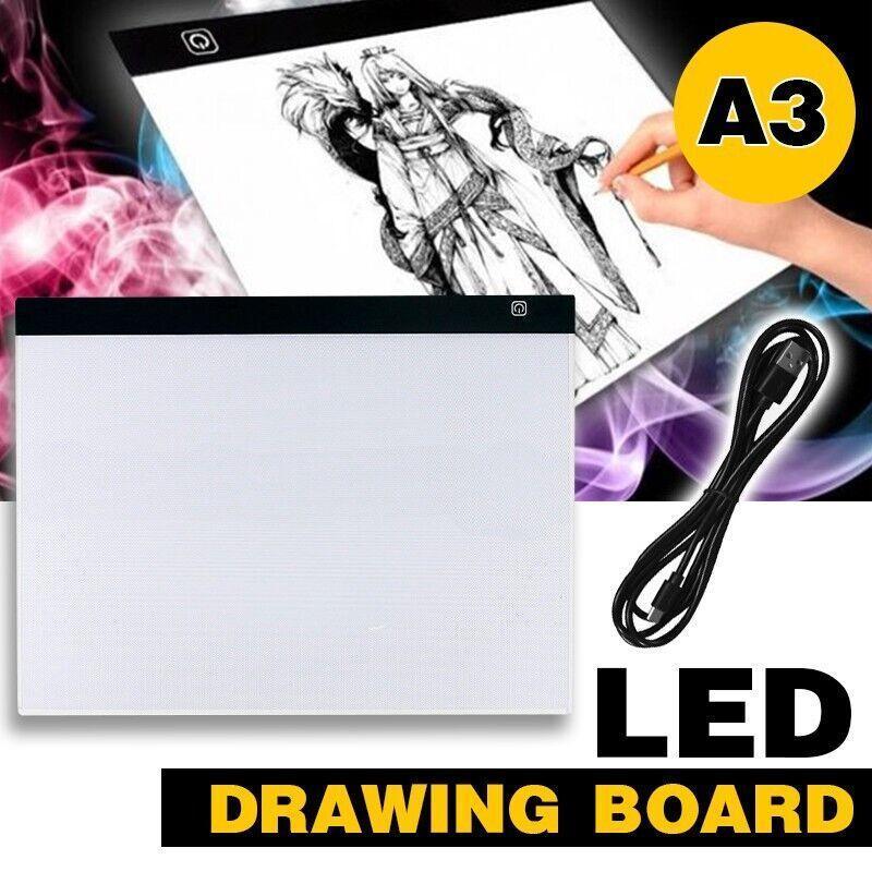 A3 LED Light Copy Tracing Art Tattoo Box Stencil Board Drawing Design Table Pad