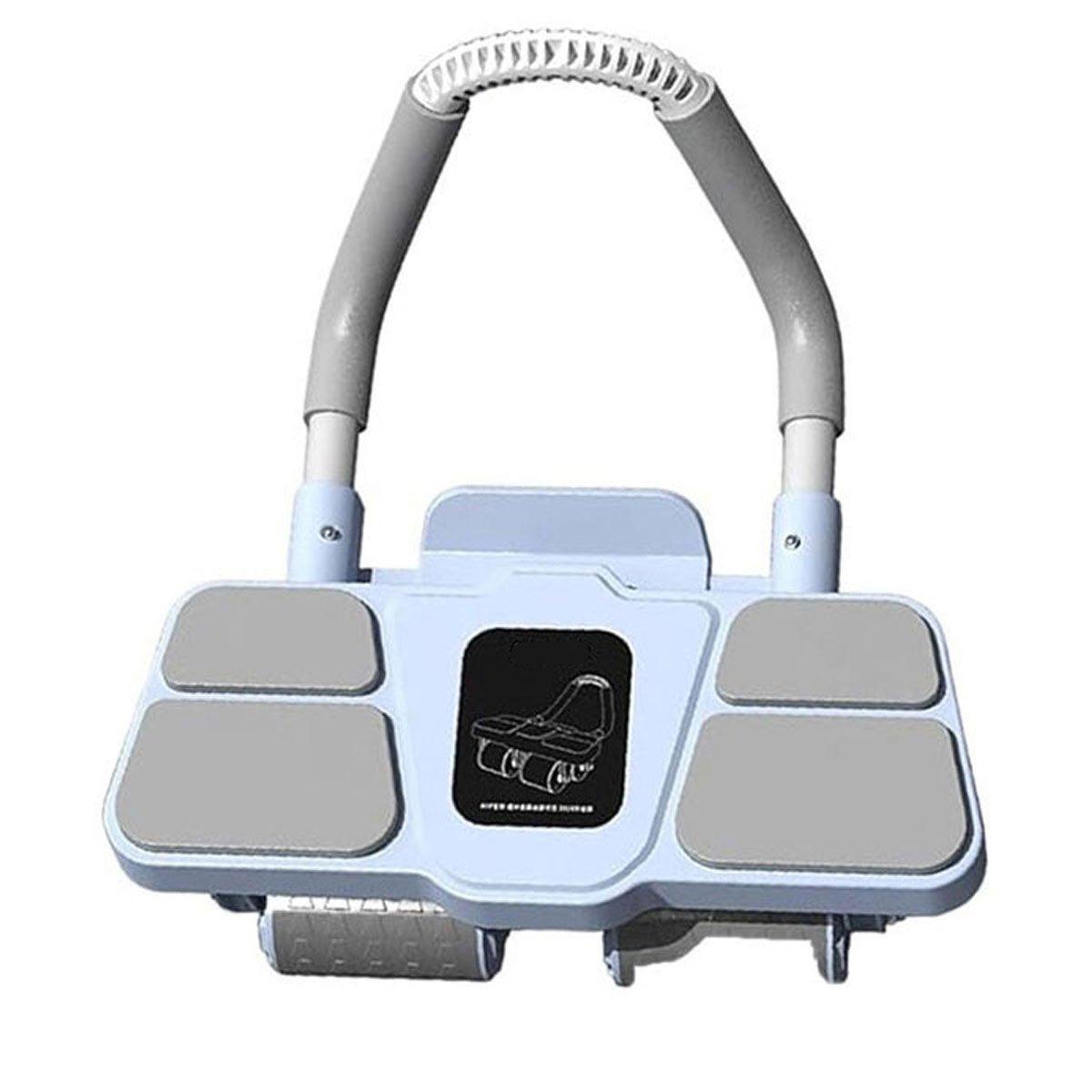 Four Wheel Abdominal Roller Automatic Rebound Ab Machine Home Fitness Equipment - Blue