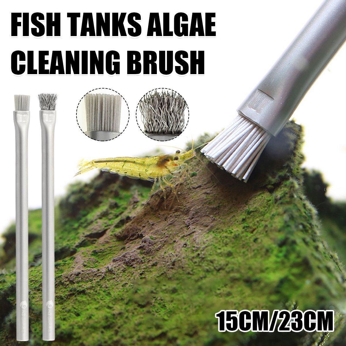 Algae Cleaning Brush for Stone Wood Aquarium Water Grass Landscaping - Soft Brush Wire-23cm