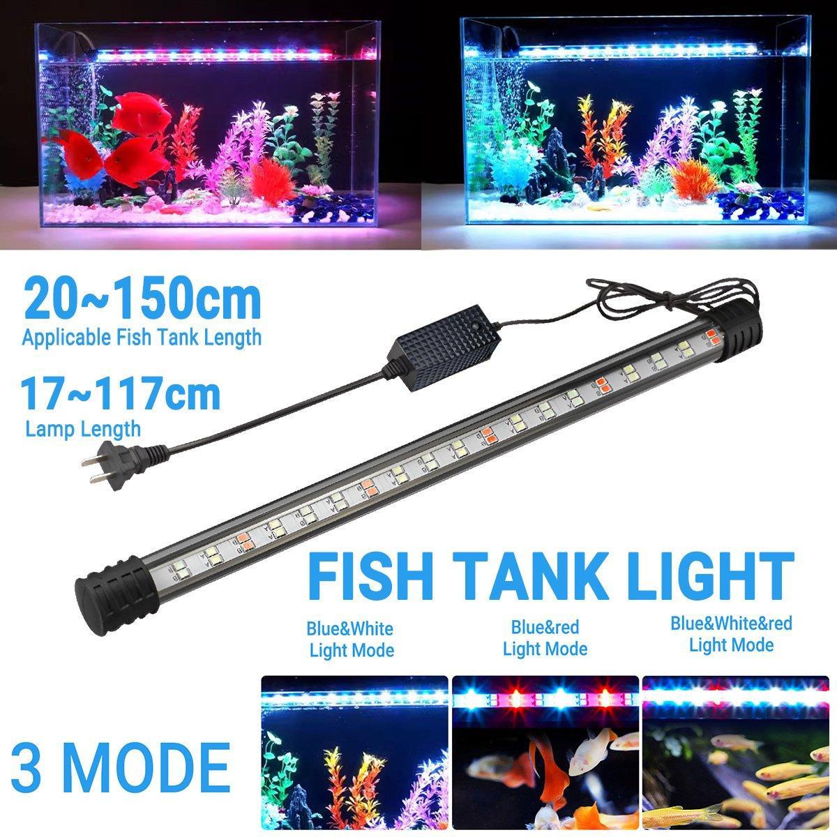 Aquarium Fish Tank Light LED Waterproof Full Spectrum Aqua Lamp RGB - 97cm 158Led
