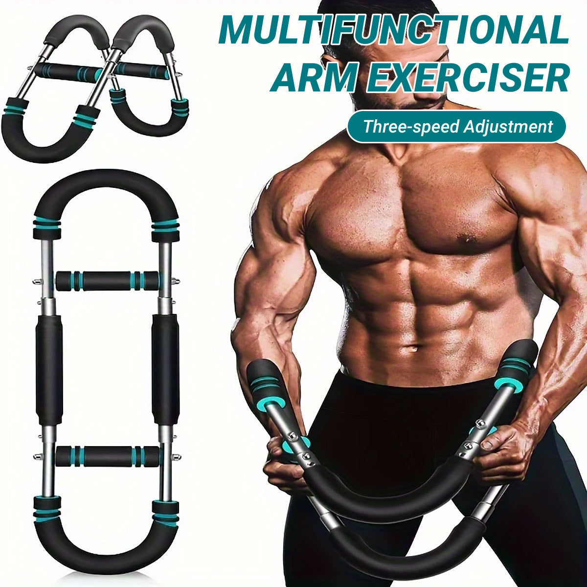 Multi Functional U Shaped Arm Strength Trainer Adjustable Home Exercise Device