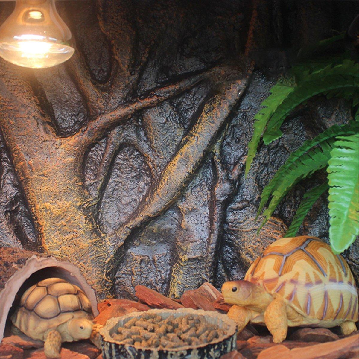 Pet Reptile Tank Board 3D Foam Backgrounds and Habitat Decoration 9 Styles - B