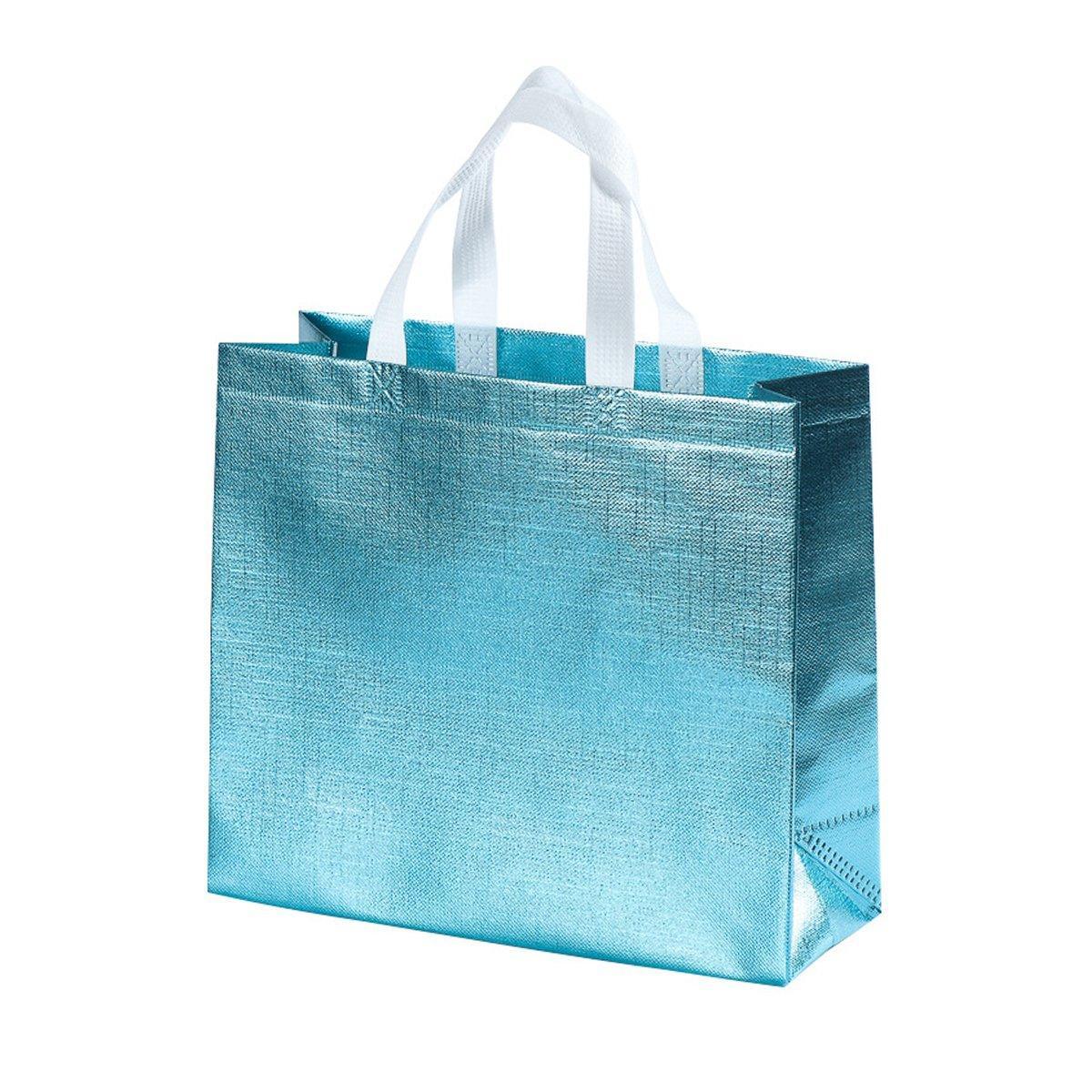 25PCS Embossed Non-Woven Tote Bag Fashion Shopping Gift Packaging Bag - Gold-40*30*12cm