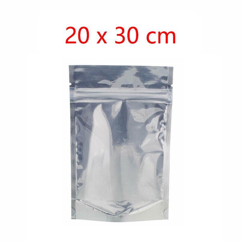 Clear Aluminum Foil Mylar Stand Up Retail Bags Zip Lock Pouches Pouch Packaging - 20*30+4CM-50PCS