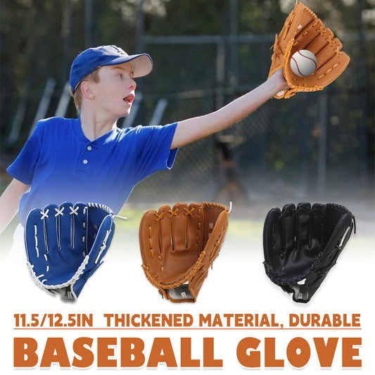 Baseball Glove Thickened Softball Glove Pitcher Mitt Sports Training Outdoor - Blue - 11.5in