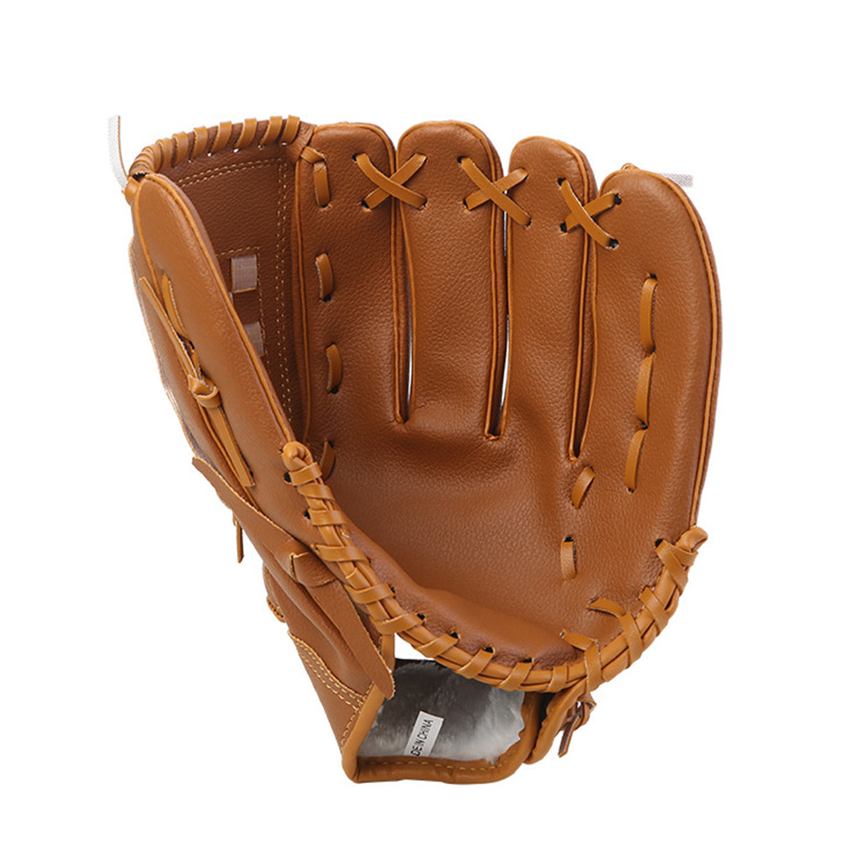 Baseball Glove Thickened Softball Glove Pitcher Mitt Sports Training Outdoor - Brown - 11.5in