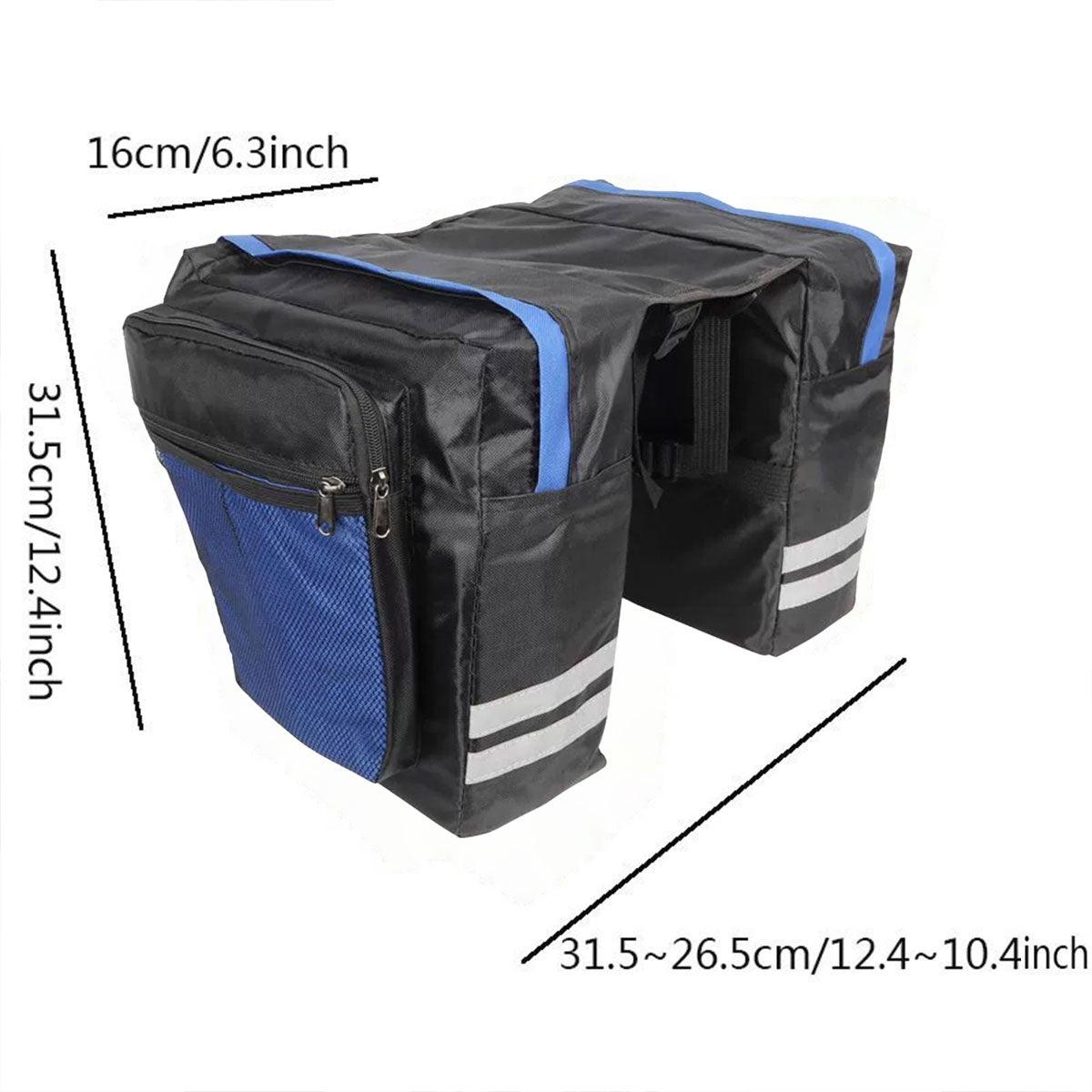 Bike Bicycle Rear Rack Pannier Bags Back Waterproof Seat Box Saddle Carry Bag
