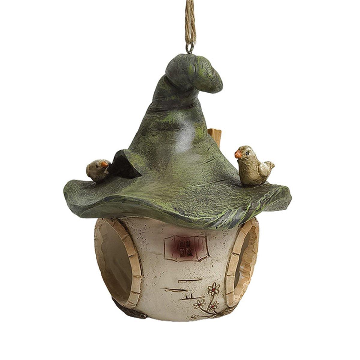 Cartoon Hanging Birdhouse Cozy Nest Resin Garden Outdoor Tree Patio Decor