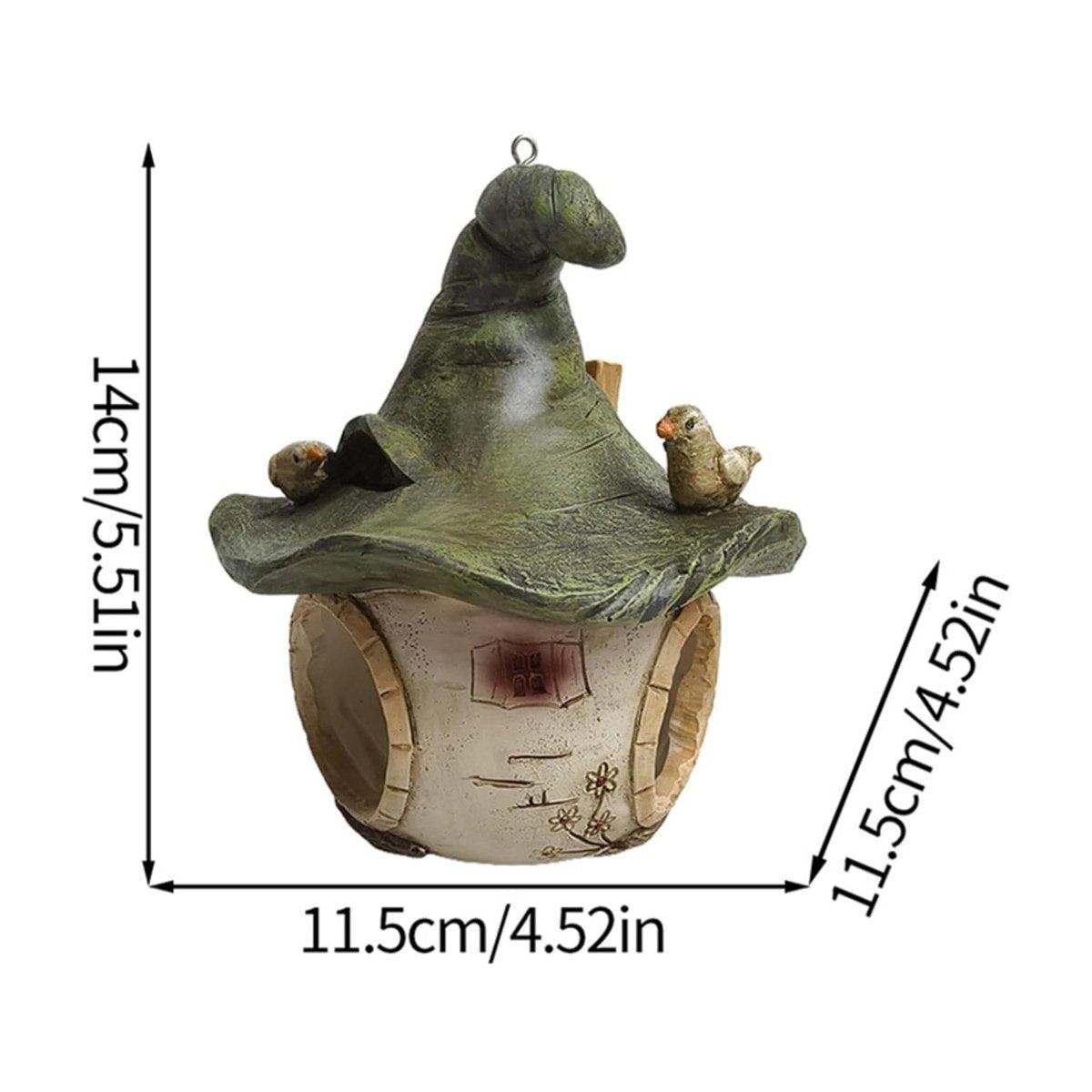 Cartoon Hanging Birdhouse Cozy Nest Resin Garden Outdoor Tree Patio Decor