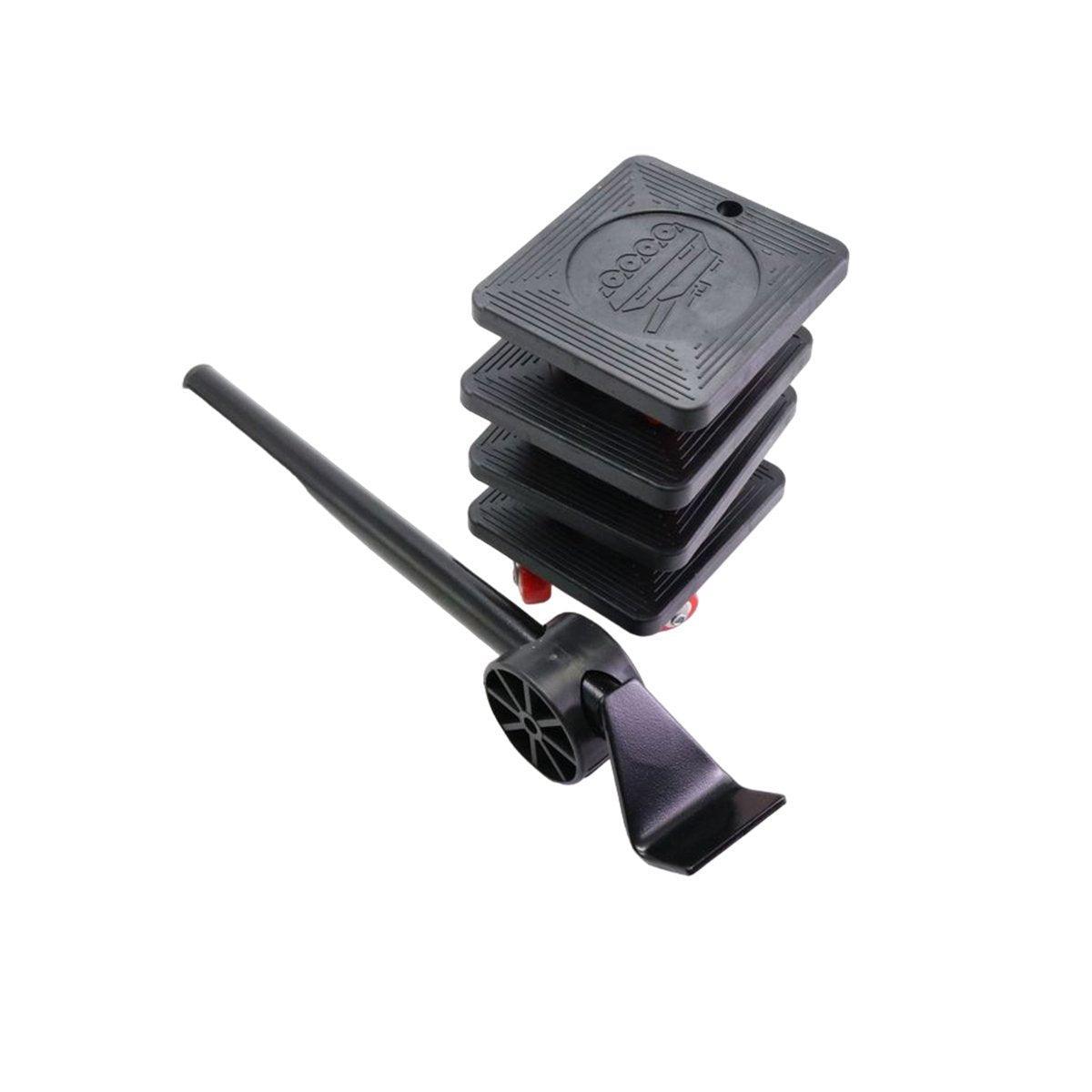 Heavy Duty Moving Tool Set Easy Move Five Piece Furniture Lifter Kit for Home - Black