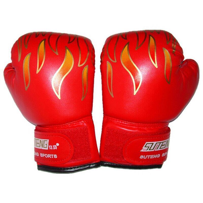 Boxing Sparring Training Gloves MMA Kickboxing Punching Gloves for Practice Sessions - Red [Map Pattern]