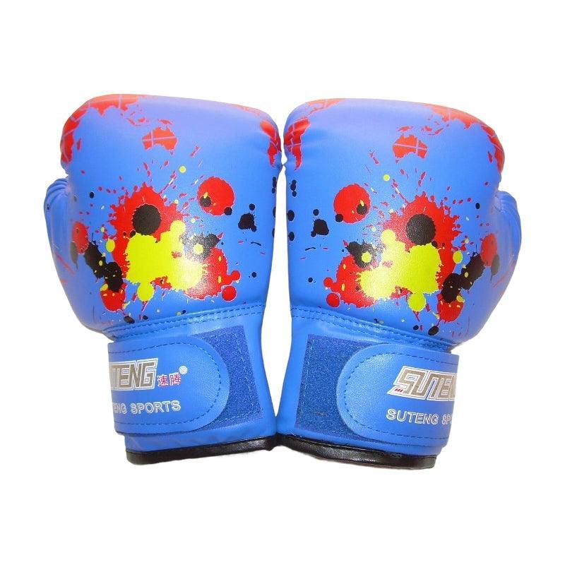 Boxing Sparring Training Gloves MMA Kickboxing Punching Gloves for Practice Sessions - Yellow [Map Pattern]