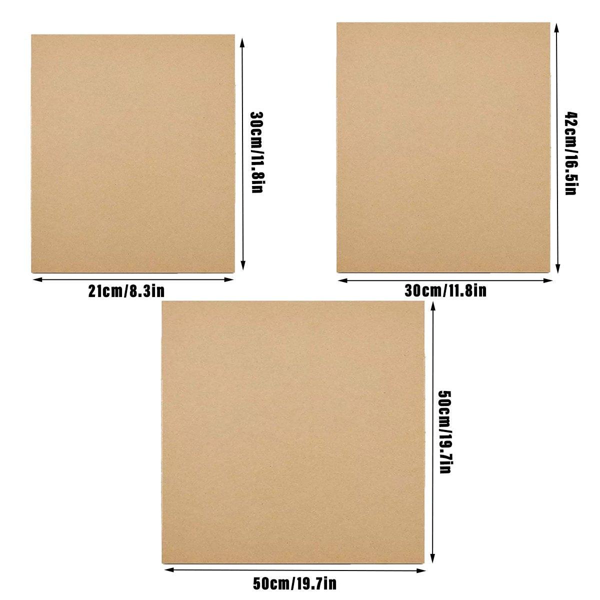 50pcs Corrugated Cardboard Sheets Express Carton Spacer Gasket Packing Material - 21x30cm