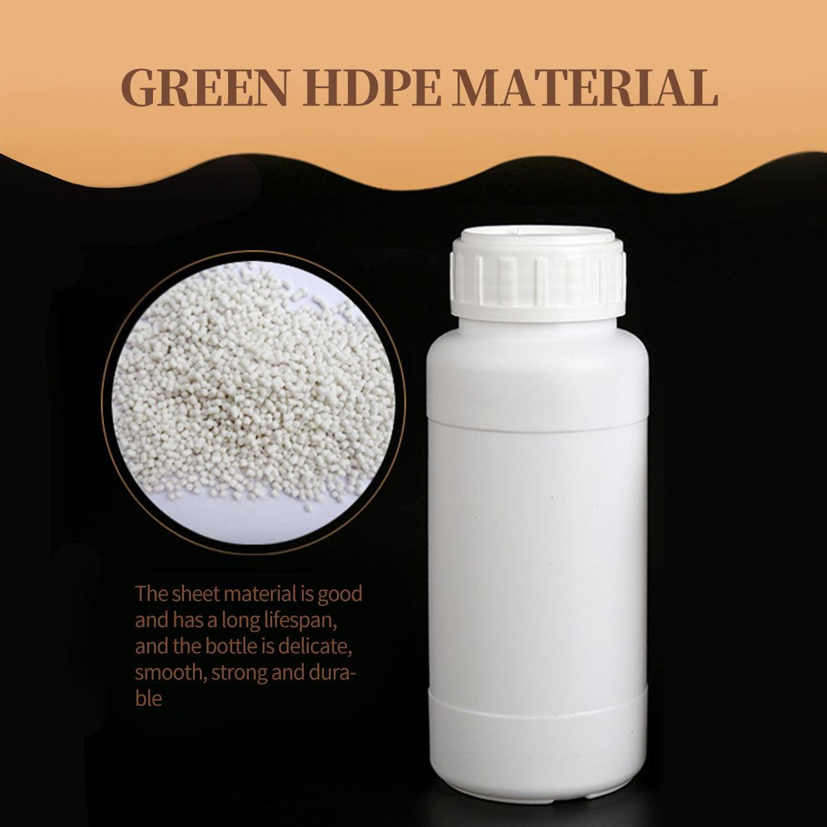 50pcs Chemical Bottle White Plastic Sample Reagent Bottles for Lab Storage - 200ml