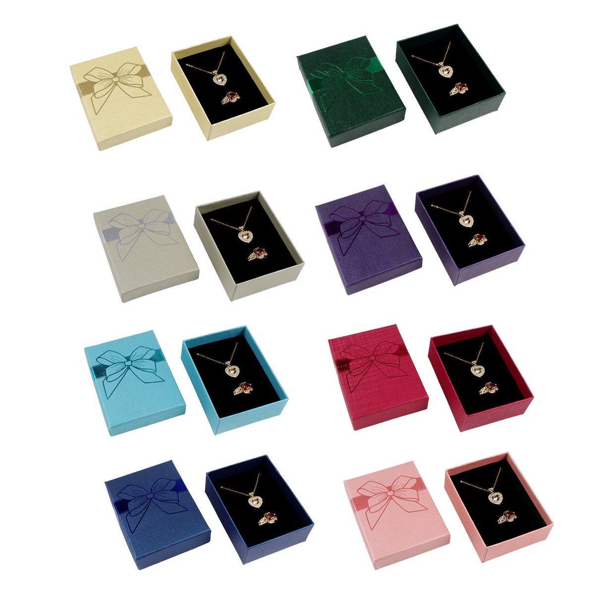 32pcs Jewelry Storage Box Necklace Pendant Ring Organizer Gift Packaging - Grey