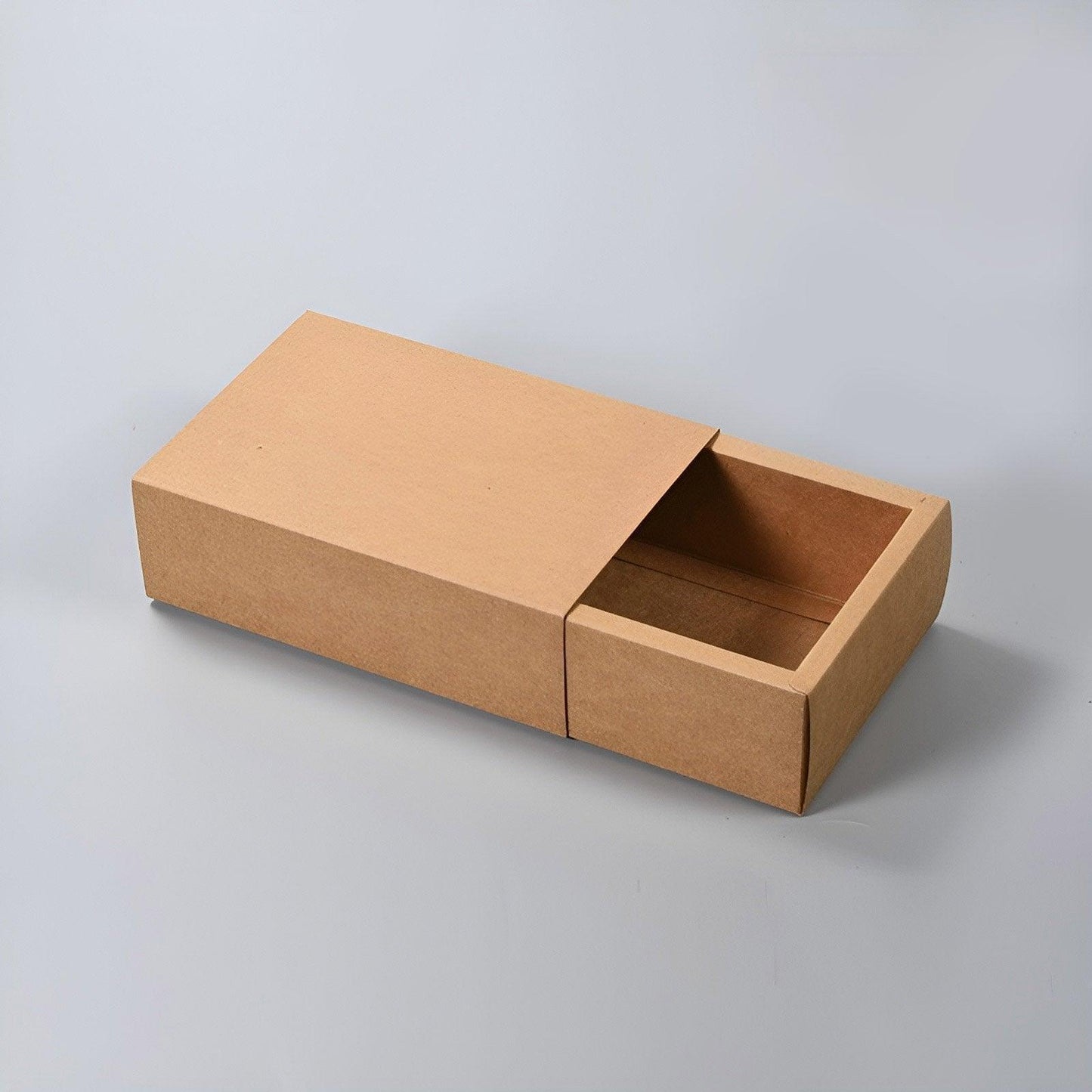Kraft Paper Drawer Box Packaging Gift Storage Organiser Small Kraft Boxes - 25x8x4cm