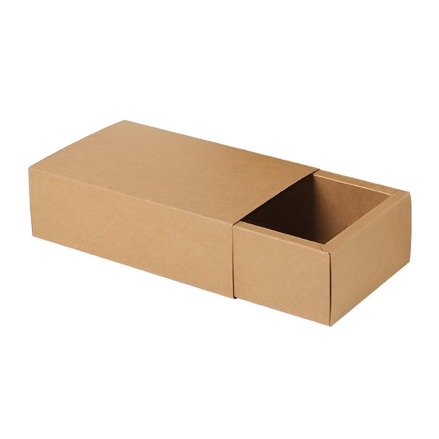 Kraft Paper Drawer Box Packaging Gift Storage Organiser Small Kraft Boxes - 25x8x4cm