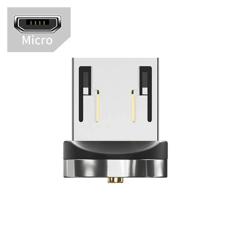 1m 2m Braided Charging Cable with Detachable Connectors for Type C Micro Lightning - Magnet Cable-Red-iPhone-2M