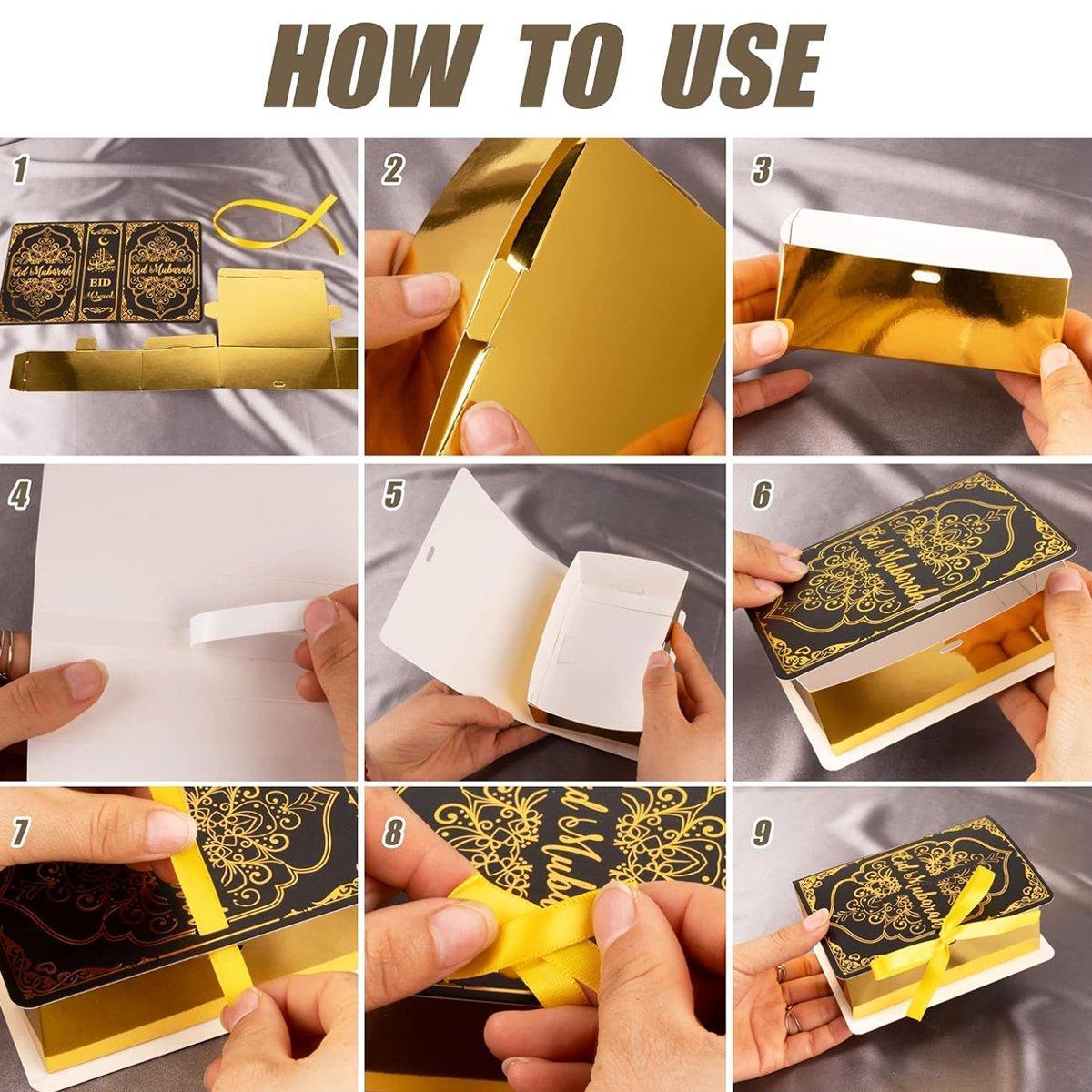 50PCS Moon Stars Wedding Candy Box Gift Box Holiday Party Decorations Favour - White