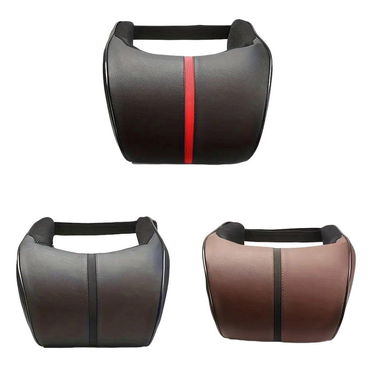 Car Headrest Neck Pillow for Comfortable Travel Support Memory Foam Car Pillow - Brown